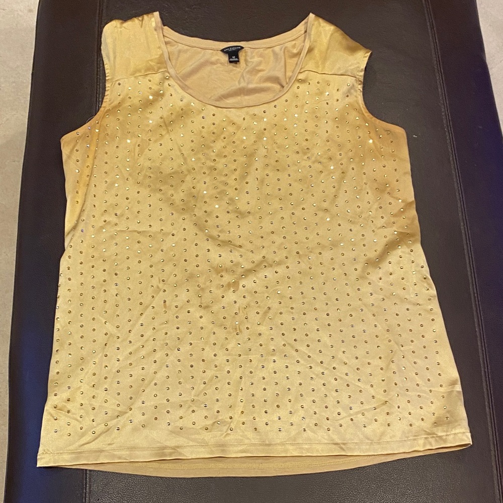 Ann Taylor Gold Studded Tank Top